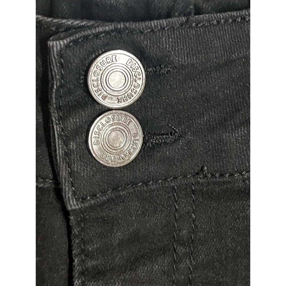 DISCLOSURE Women's Black Mid-Rise Kick Flare Jeans Size 13/31 Stretch Denim - Picture 5 of 9